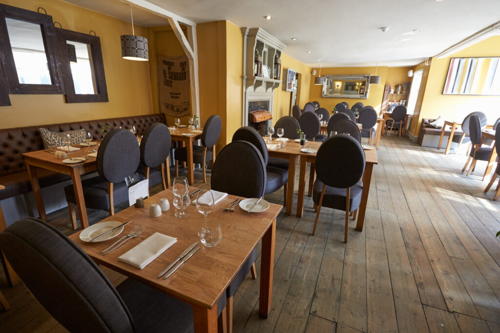 Empty Interior Of Contemporary Restaurant